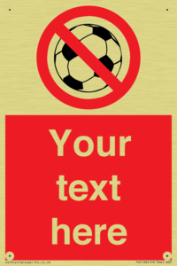 Custom No Ball Games Sign